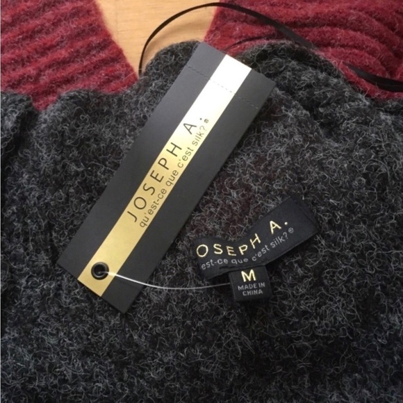 NWT Joseph A Long Open Ribbed Knit Sweater ColorBlock Cardigan - Picture 15 of 15